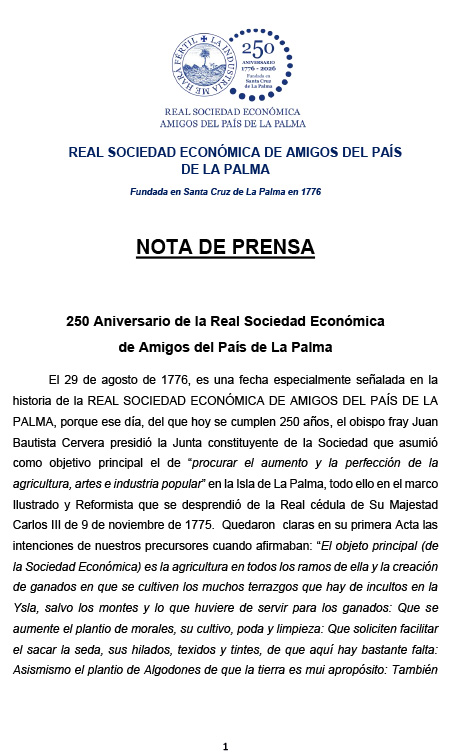 Efemérides 250 Aniversario